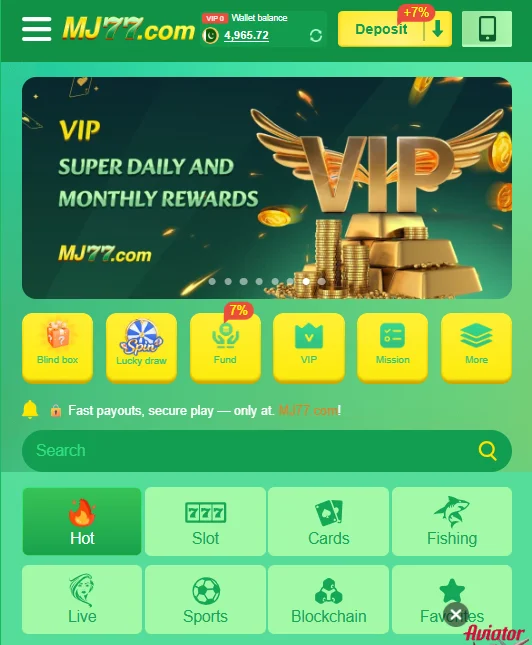 mj77 app interface